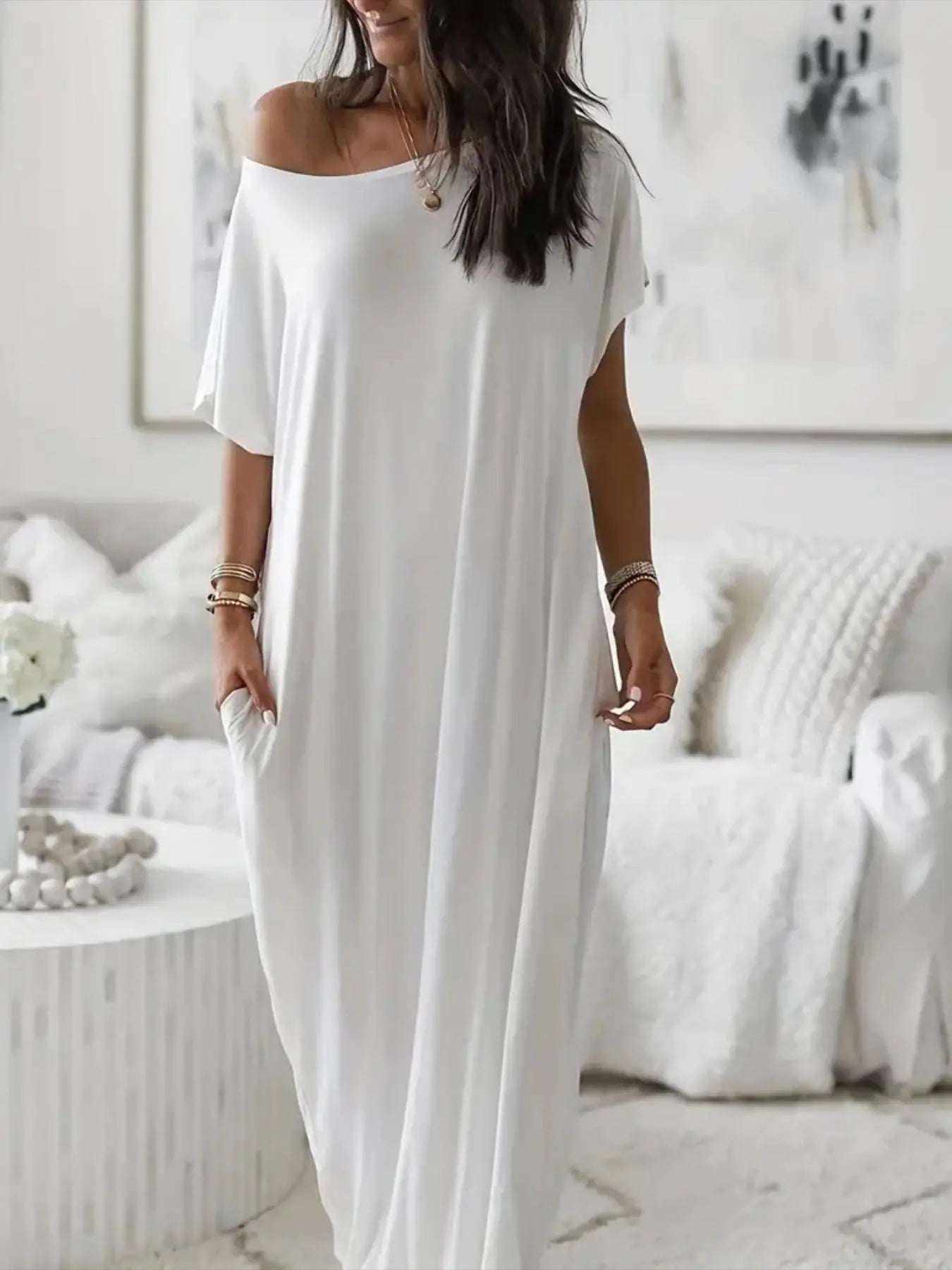 💕 Women's Short Sleeve Maxi Dress