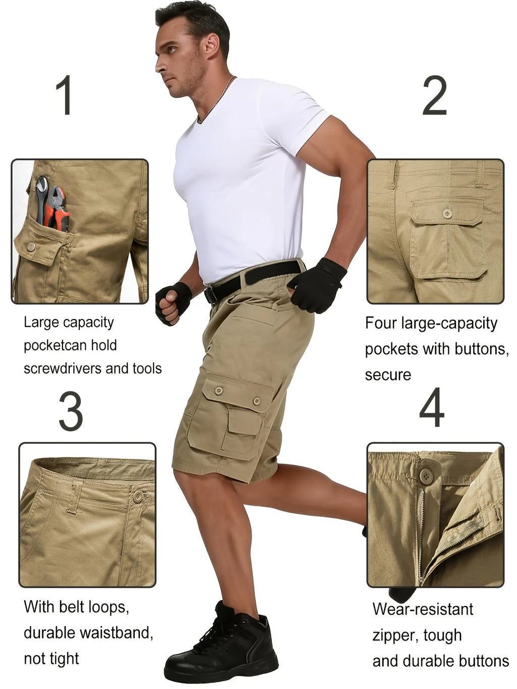 🪚Men's Tactical Cargo Shorts with Multifunctional Pockets
