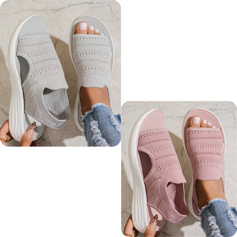 Women's Breathable Knit Platform Sandals