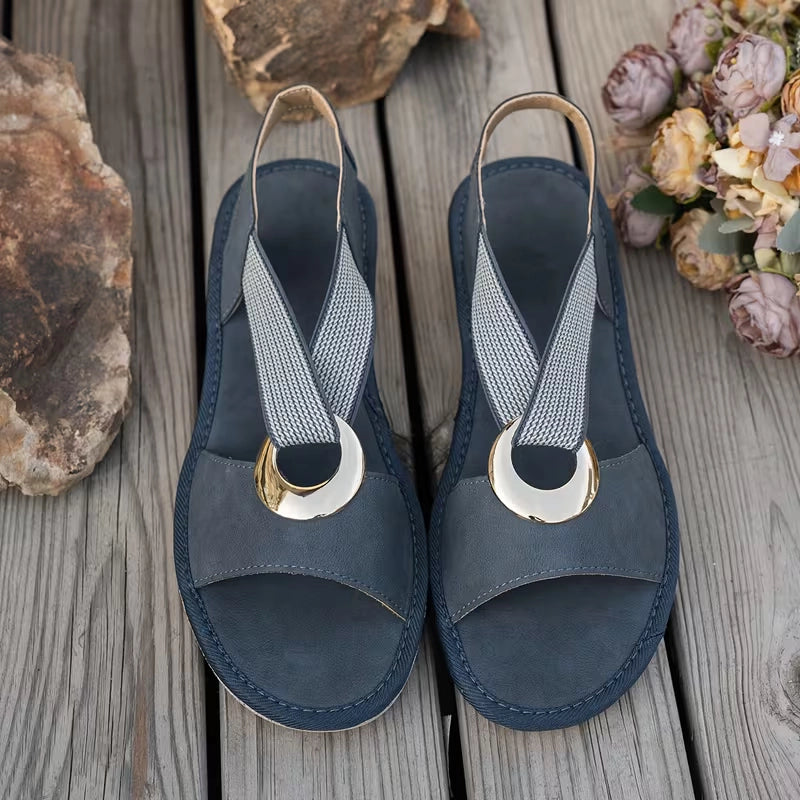 Ladies' Flat Sandals, Comfortable Soft-Soled Sandals with a Single Strap And Open Toe., Women Shoes