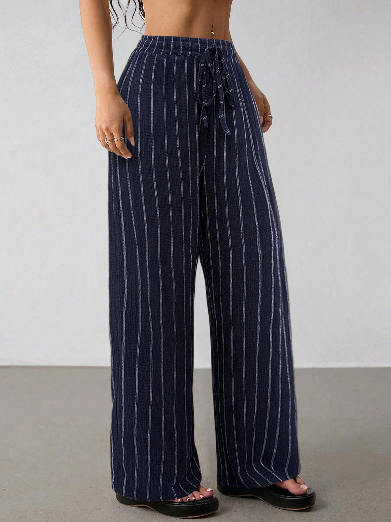 🌿 British Retro Vertical Striped Pants