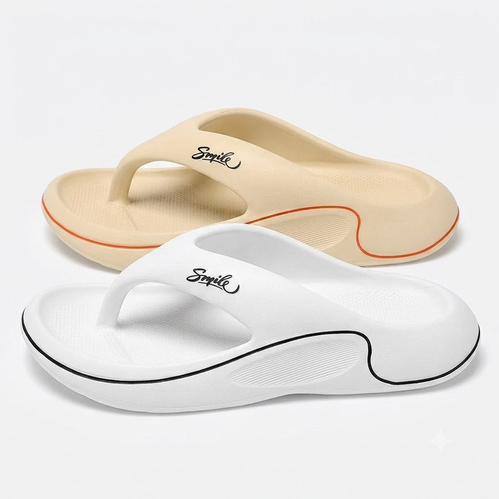 Men's Summer Cloud Flip Flops, Soft Thick Sole Non-Slip Beach Slippers