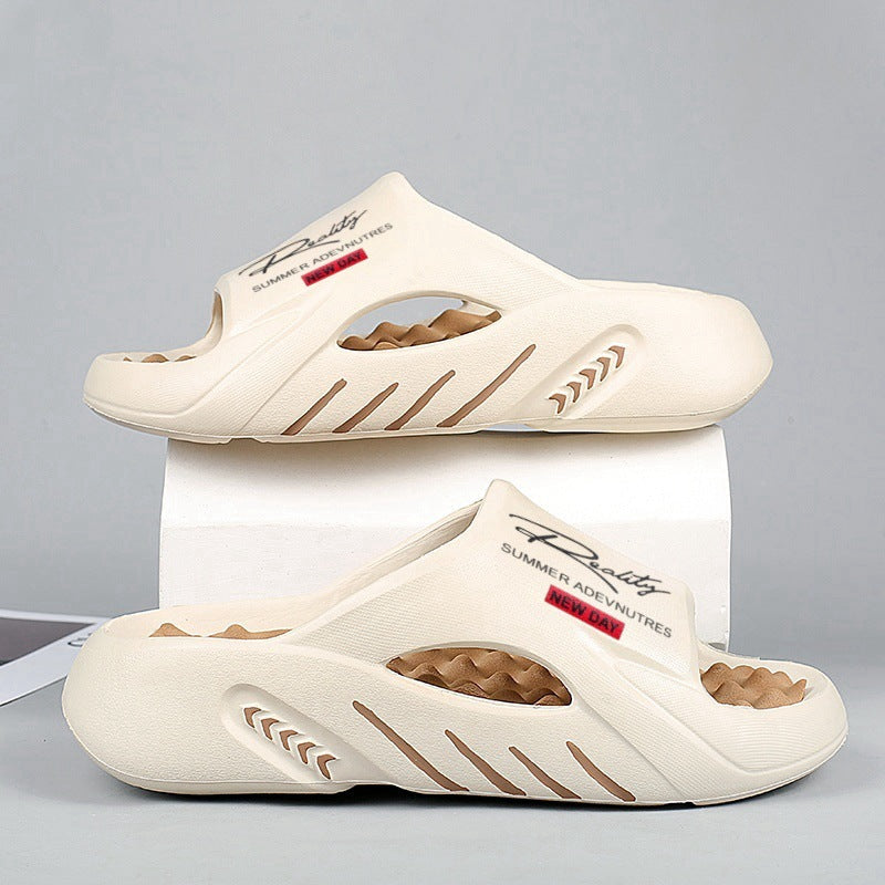 💥50% OFF 🦶Non-slip Cloud slides for men with thick sole🌊Refreshing and skin-friendly