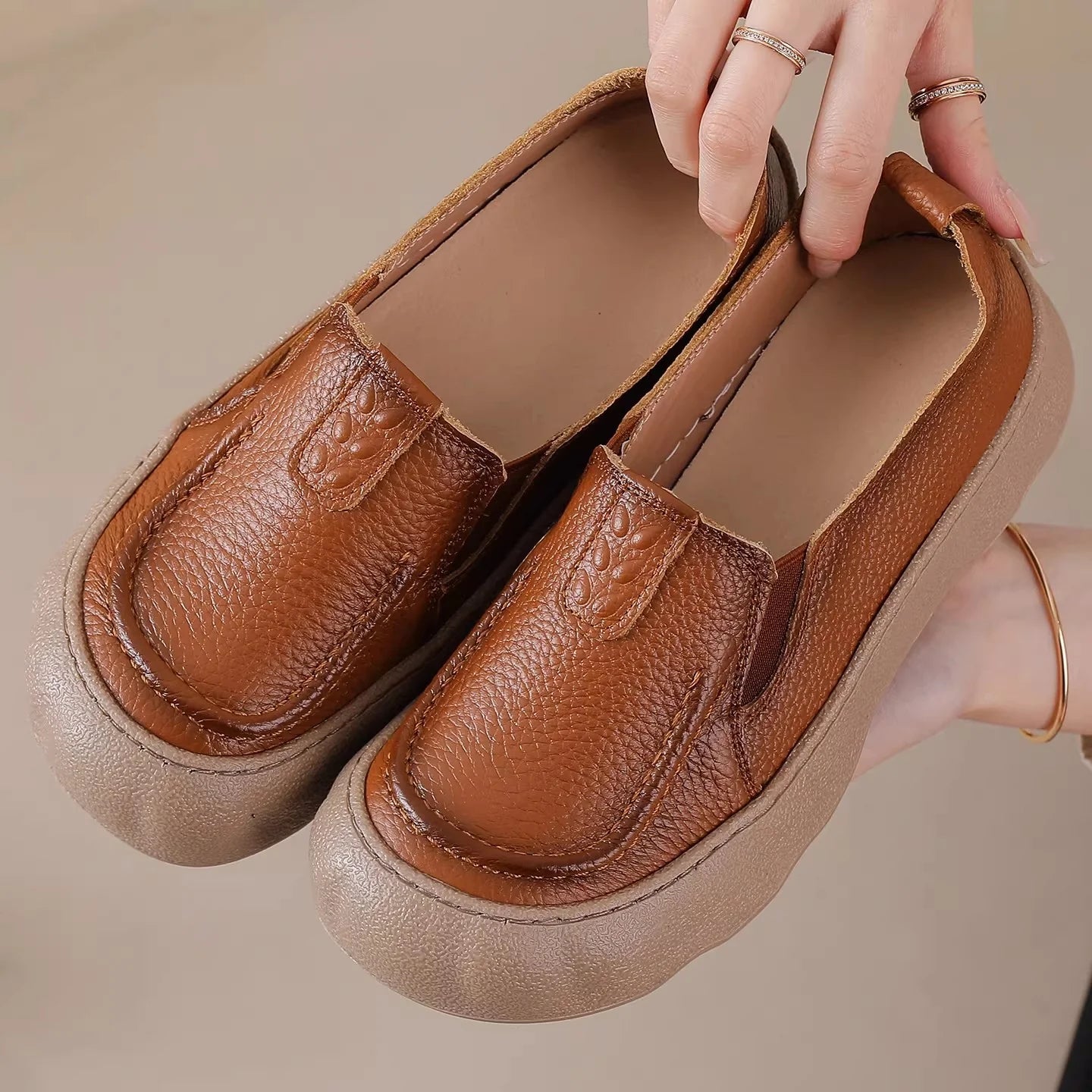 🥿🥿Spring 2026 New Original Leather, Women's Single Shoes With a super soft sole