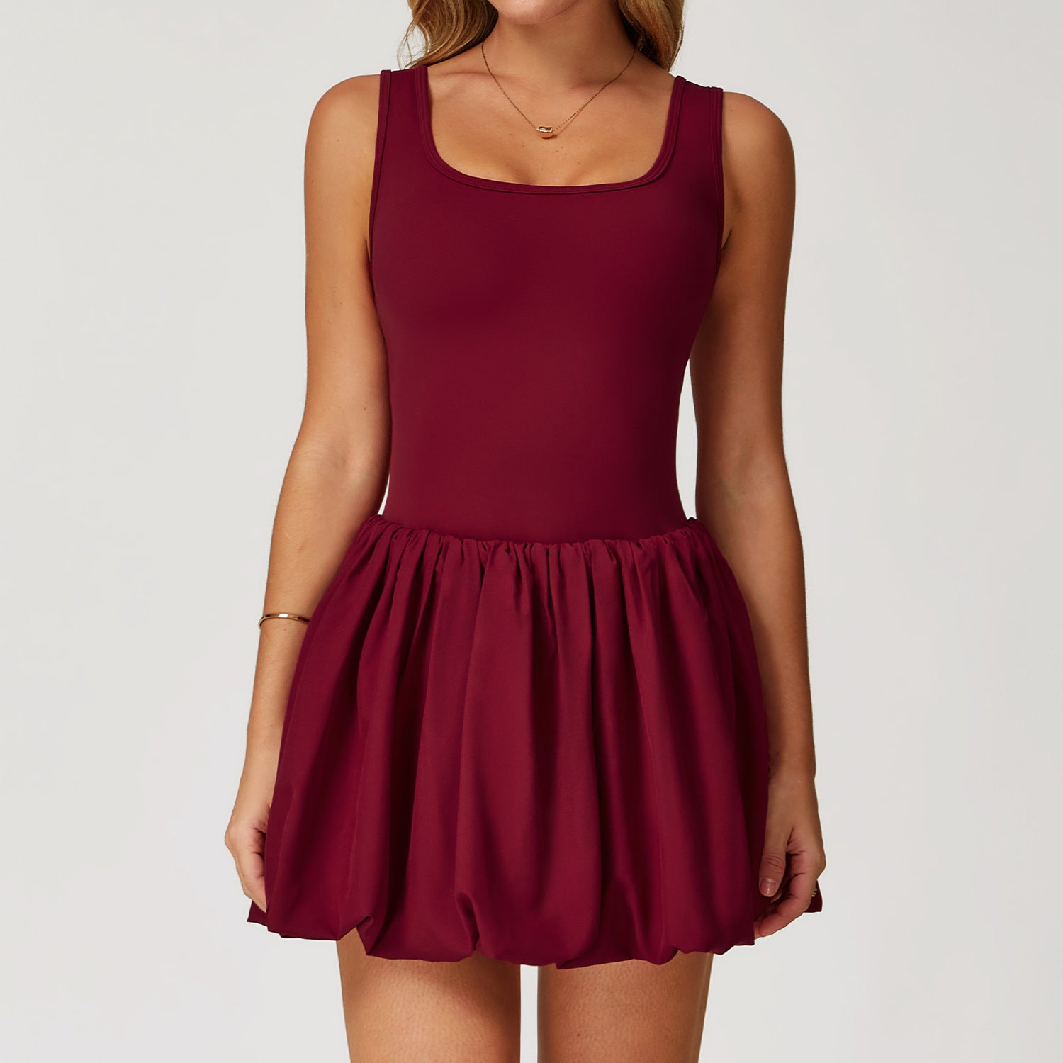 2026 Summer Women's 2-in-1 Tennis Dress with Built-in Bra & Pockets - Breathable 4-Way Stretch Active Dress for Tennis, Golf, Gym & Daily Wear