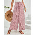 Lightweight Flowing Casual Wear Leg Trousers with Elastic Waist