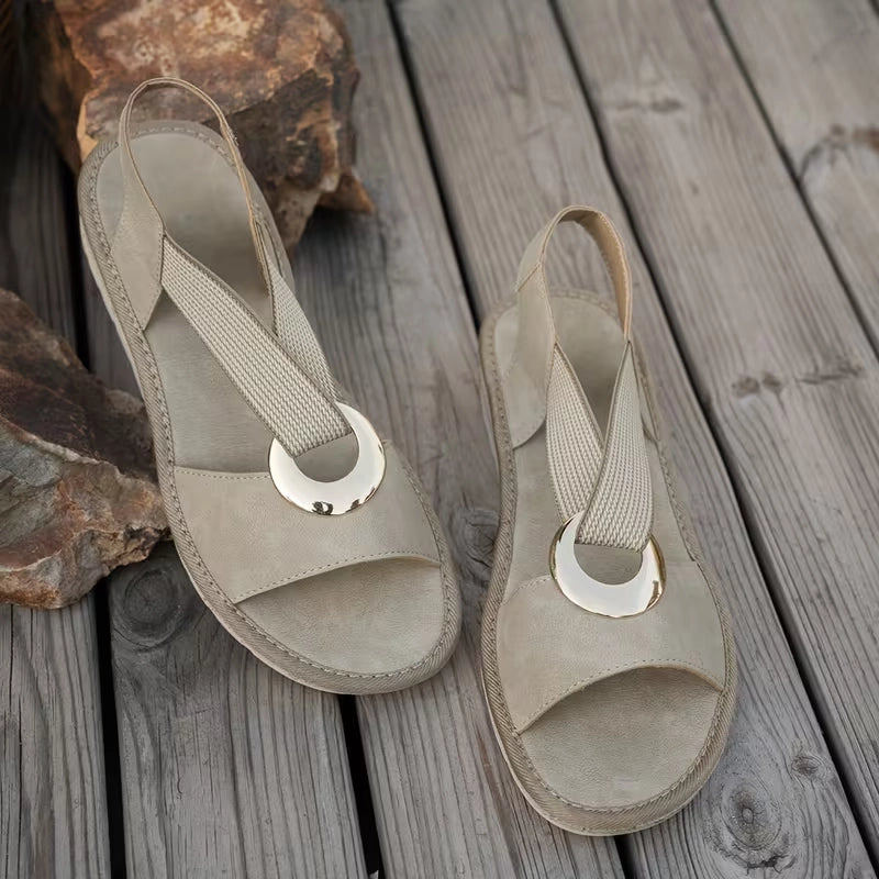 Ladies' Flat Sandals, Comfortable Soft-Soled Sandals with a Single Strap And Open Toe., Women Shoes