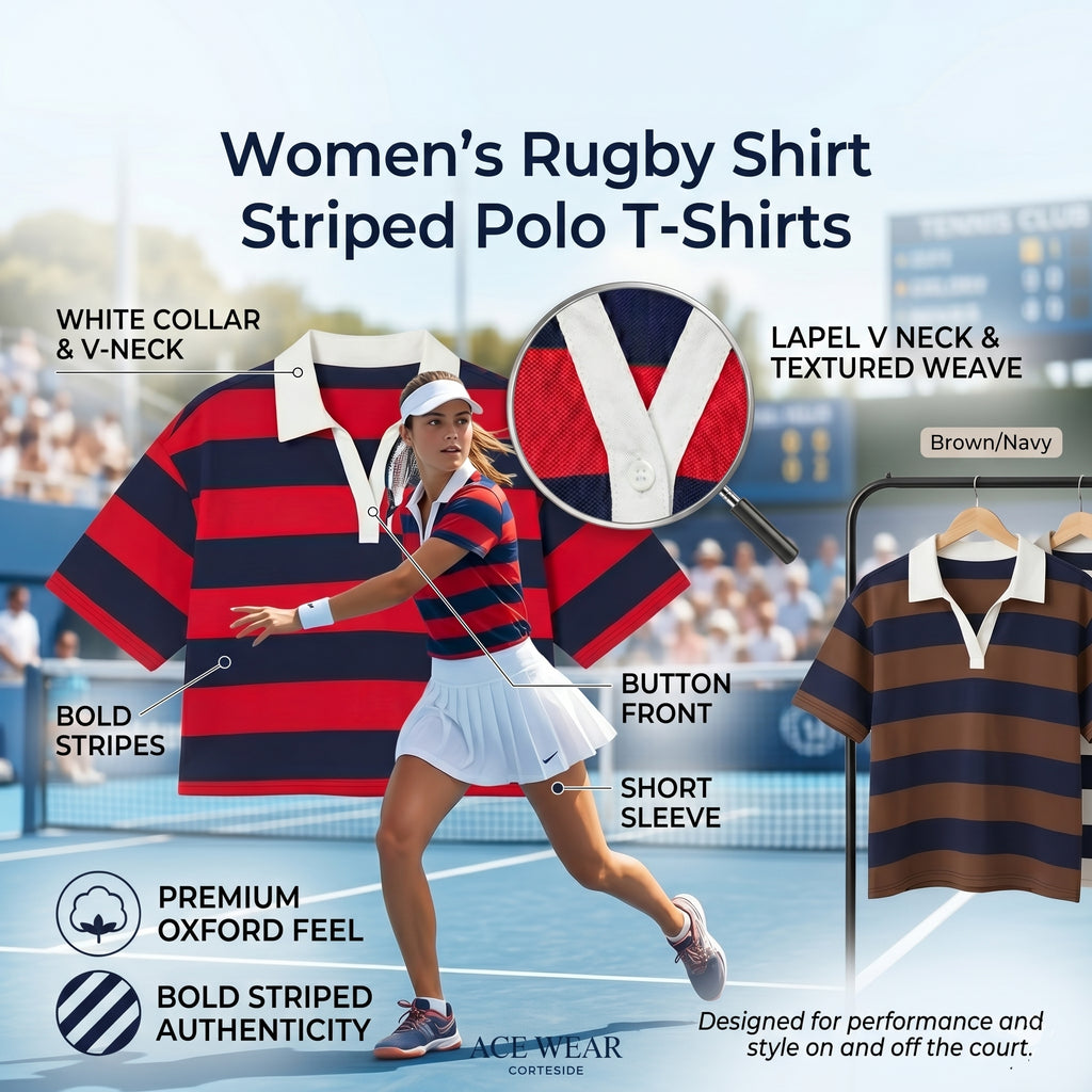 Color Block Oxford Rugby Shirt - Retro Collegiate Polo 🎓🏙️