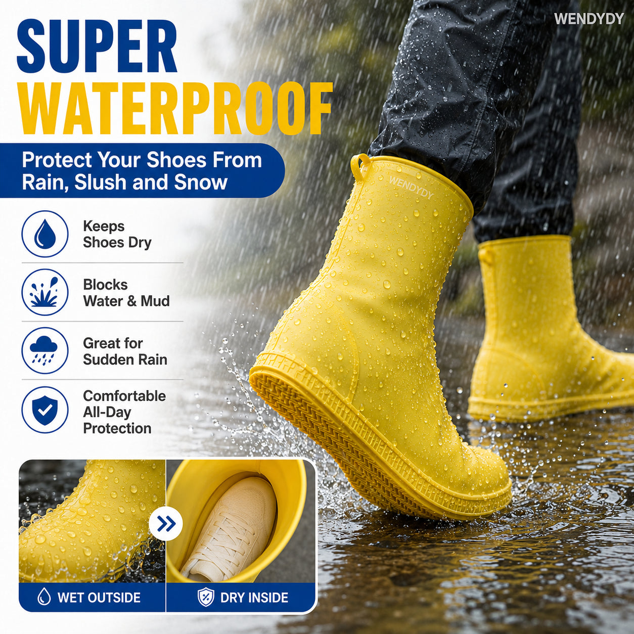 💕Buy 1 Get 1 Free😘Thick Wear-Resistant Waterproof Shoe Cover