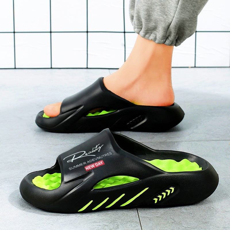 💥50% OFF 🦶Non-slip Cloud slides for men with thick sole🌊Refreshing and skin-friendly