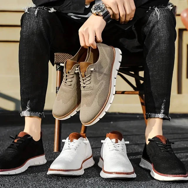 Men's Summer Casual Breathable Knit Oxford Shoes