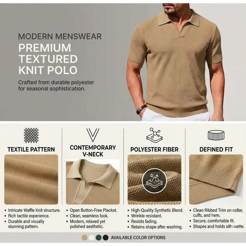 🔥 Limited quantities available, time limited: 57% off! 🎉 Quick-drying short-sleeved T-shirt with a notched lapel for men 💫