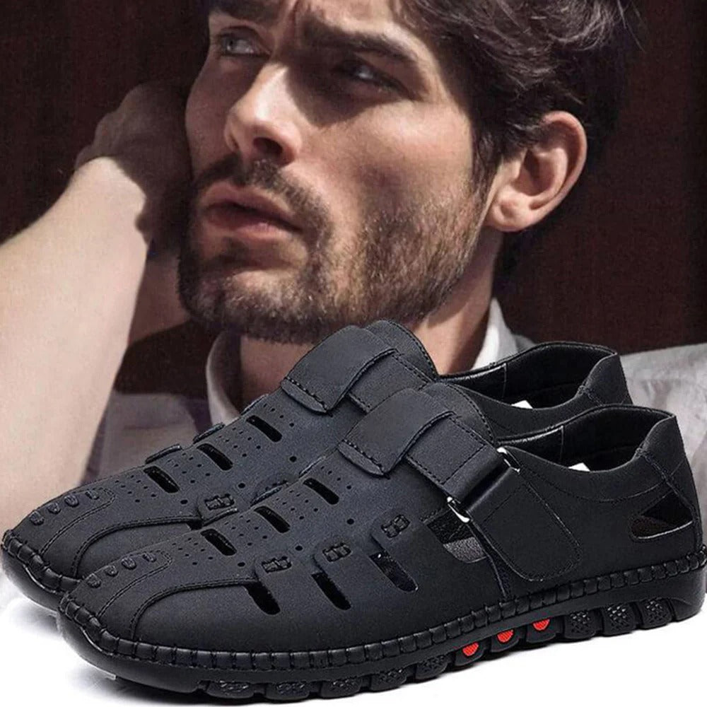 Men's Stylish Leather Hollow Sandals