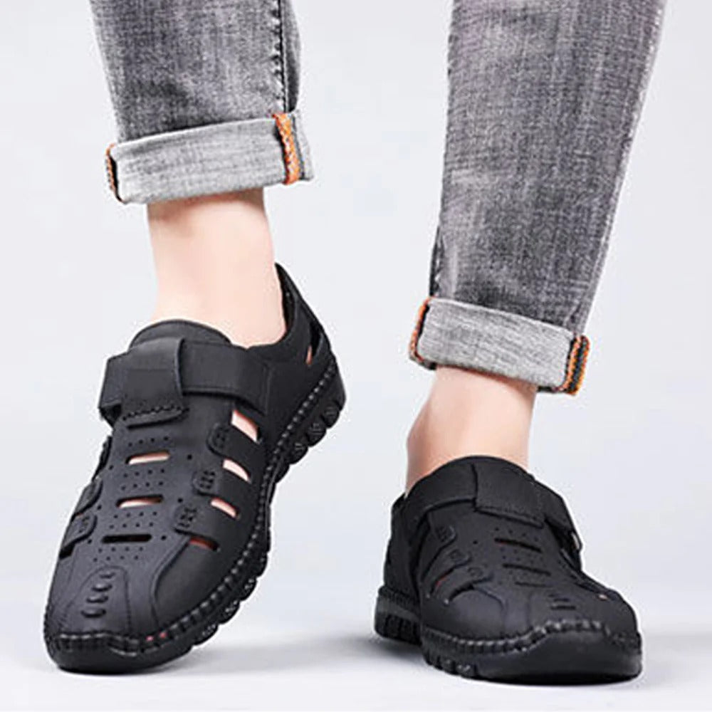 Men's Stylish Leather Hollow Sandals