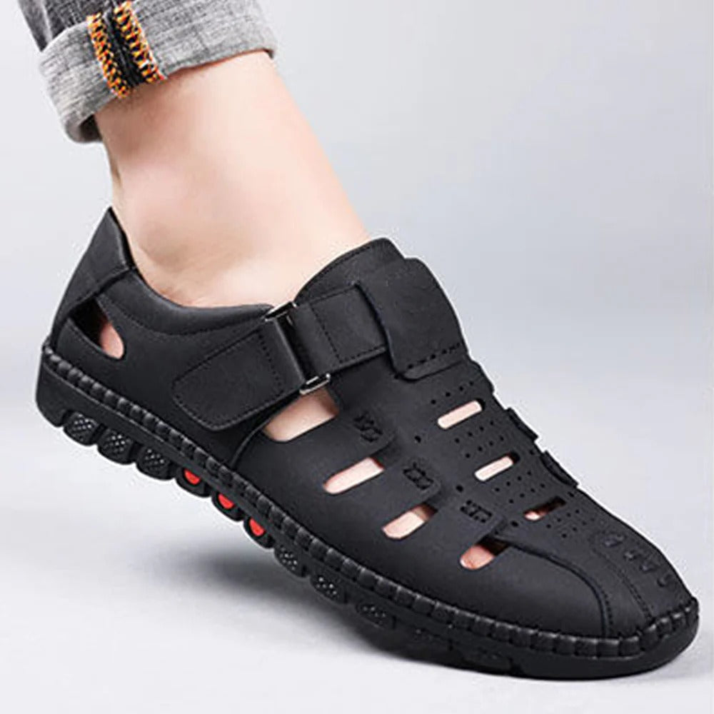 Men's Stylish Leather Hollow Sandals