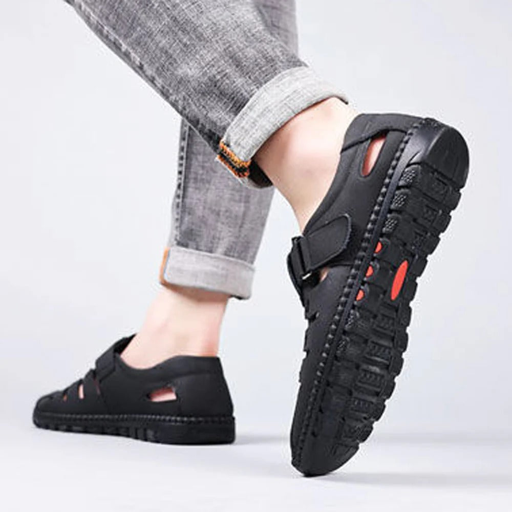 Men's Stylish Leather Hollow Sandals