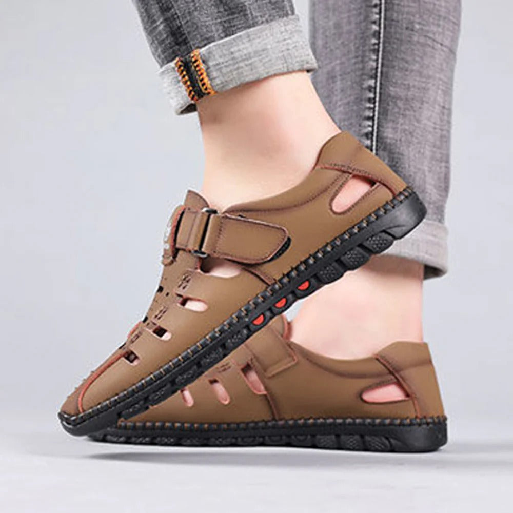 Men's Stylish Leather Hollow Sandals