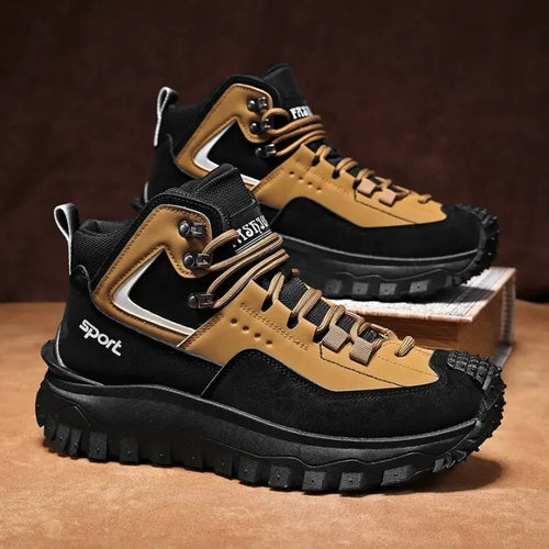 (⏰LAST DAY-50% OFF🛒)Men's Outdoor Hiking Boots - Waterproof, Non-Slip, Puncture-Proof And Smash-Proof; Correct Arch Support And Wide Toe - Suitable For Daily Wear And Outdoor Adventures