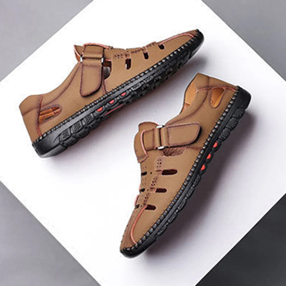 Men's Stylish Leather Hollow Sandals