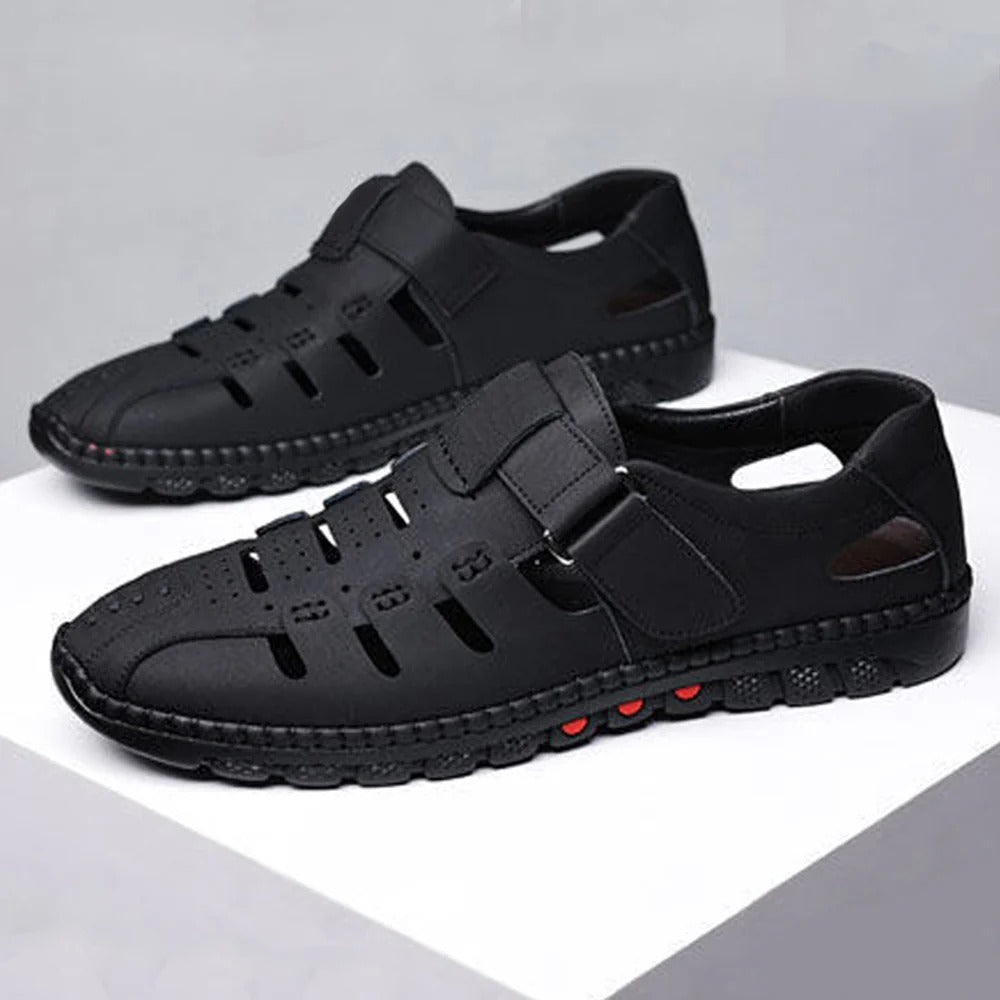 Men's Stylish Leather Hollow Sandals