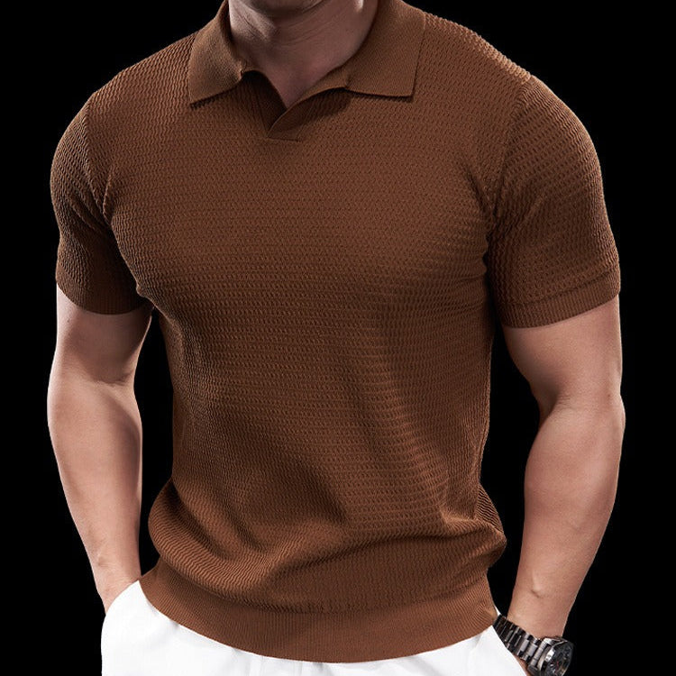 🔥 Limited quantities available, time limited: 57% off! 🎉 Quick-drying short-sleeved T-shirt with a notched lapel for men 💫