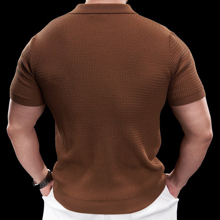🔥 Limited quantities available, time limited: 57% off! 🎉 Quick-drying short-sleeved T-shirt with a notched lapel for men 💫