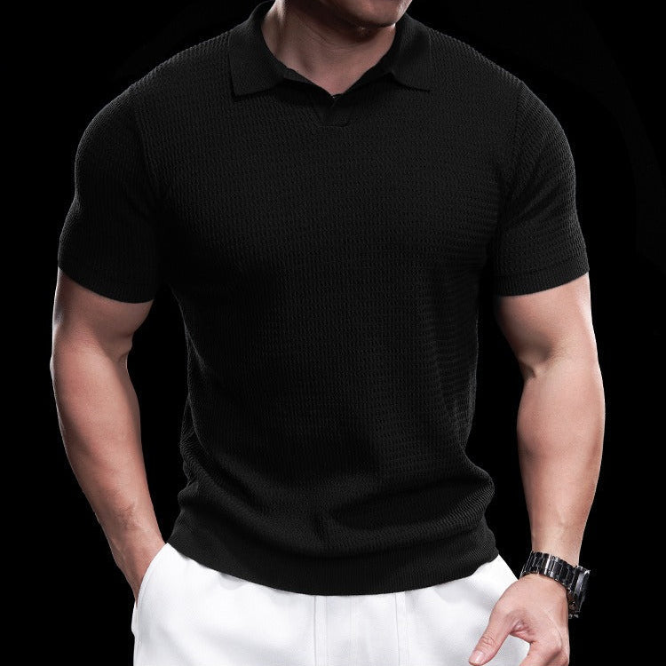 🔥 Limited quantities available, time limited: 57% off! 🎉 Quick-drying short-sleeved T-shirt with a notched lapel for men 💫