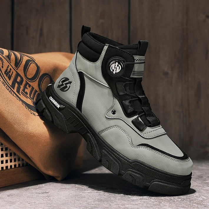 ⏰Men's outdoor swivel buckle work shoes（Waterproof, Anti-slip,Comfortable and Breathable）