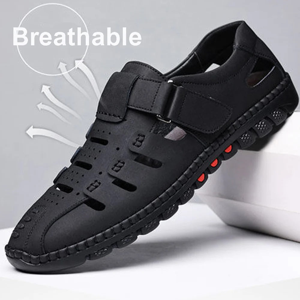 Men's Stylish Leather Hollow Sandals