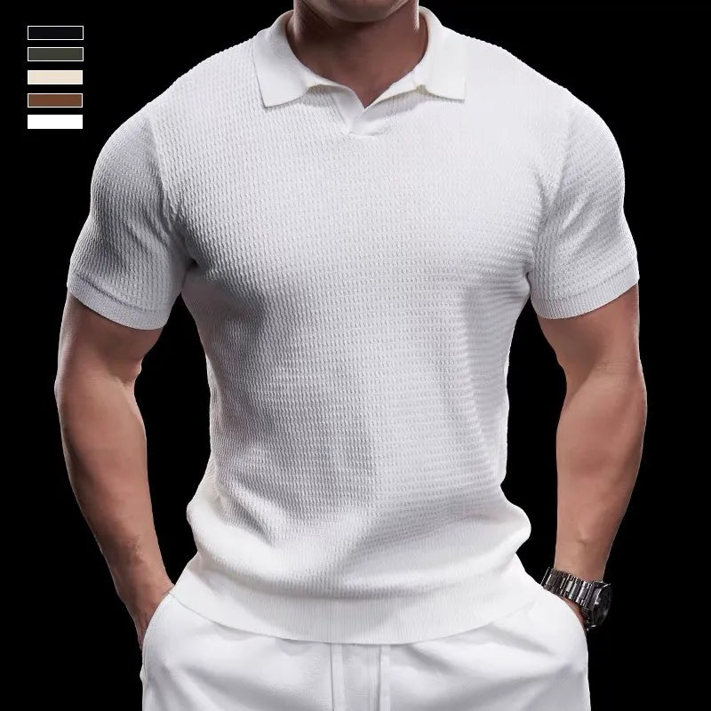 🔥 Limited quantities available, time limited: 57% off! 🎉 Quick-drying short-sleeved T-shirt with a notched lapel for men 💫