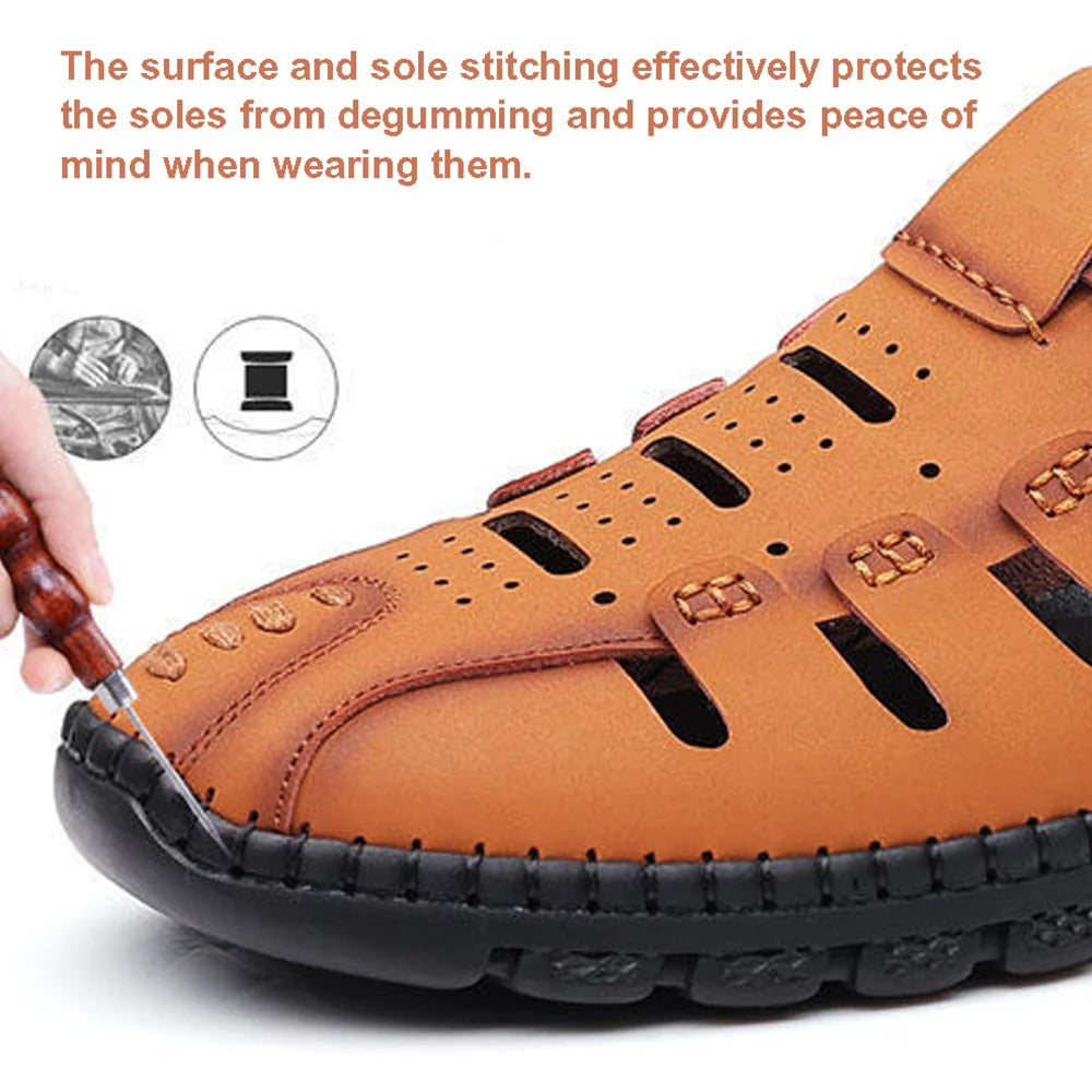 Men's Stylish Leather Hollow Sandals