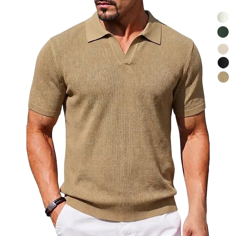 🔥 Limited quantities available, time limited: 57% off! 🎉 Quick-drying short-sleeved T-shirt with a notched lapel for men 💫